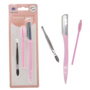 Set de perfilador cepillo y pinza para cejas 20x7cm