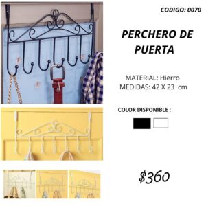 PERCHERO DE PUERTA