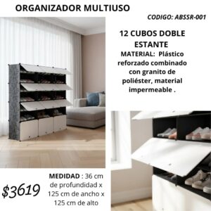12 CUBOS DOBLE ESTANTE