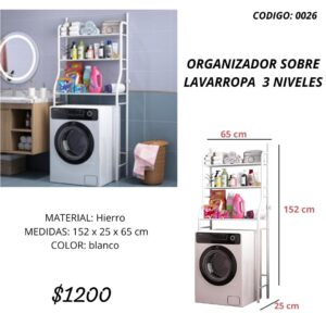 ORGANIZADOR SOBRE LAVARROPA 3 NIVELES