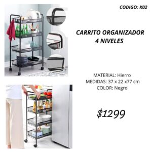 CARRITO ORGANIZADOR 4 NIVELES