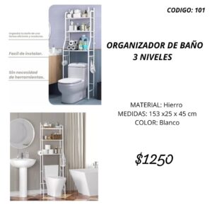 ORGANIZADOR DE BAÑO 3 NIVELES